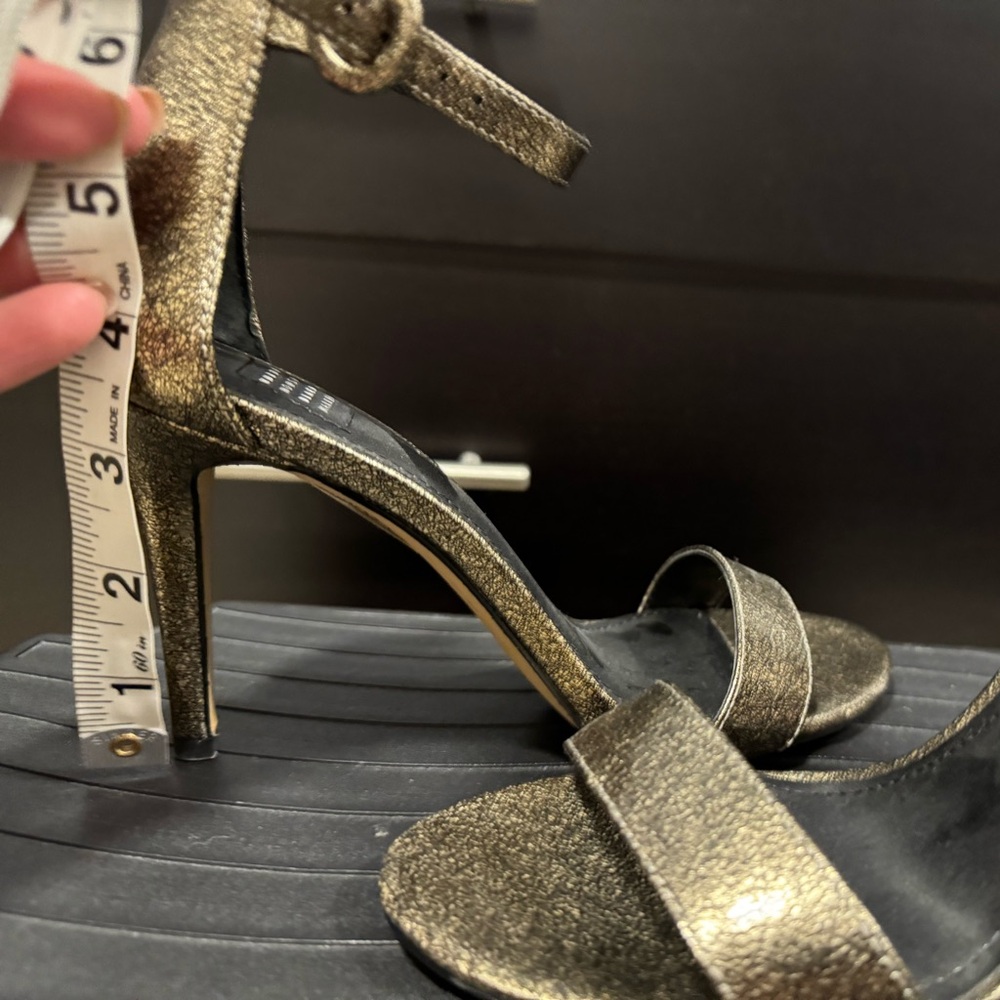 White House Black Market Shimmering Gold Heels